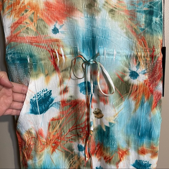 KOMAROV draw string pocket mini crinkle dress - Picture 6 of 11